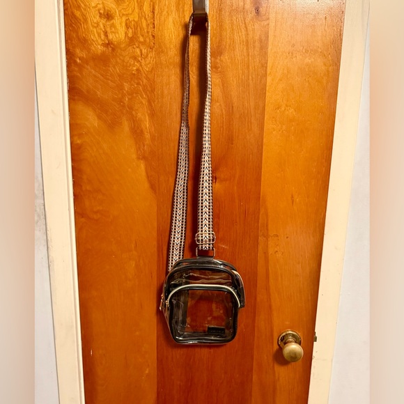 NWOT Clear Crossbody Bag with Black Trim - Picture 5 of 8